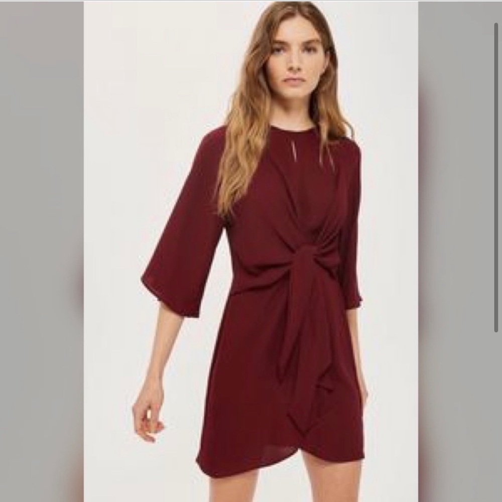 NWT Topshop Petite tie front dress